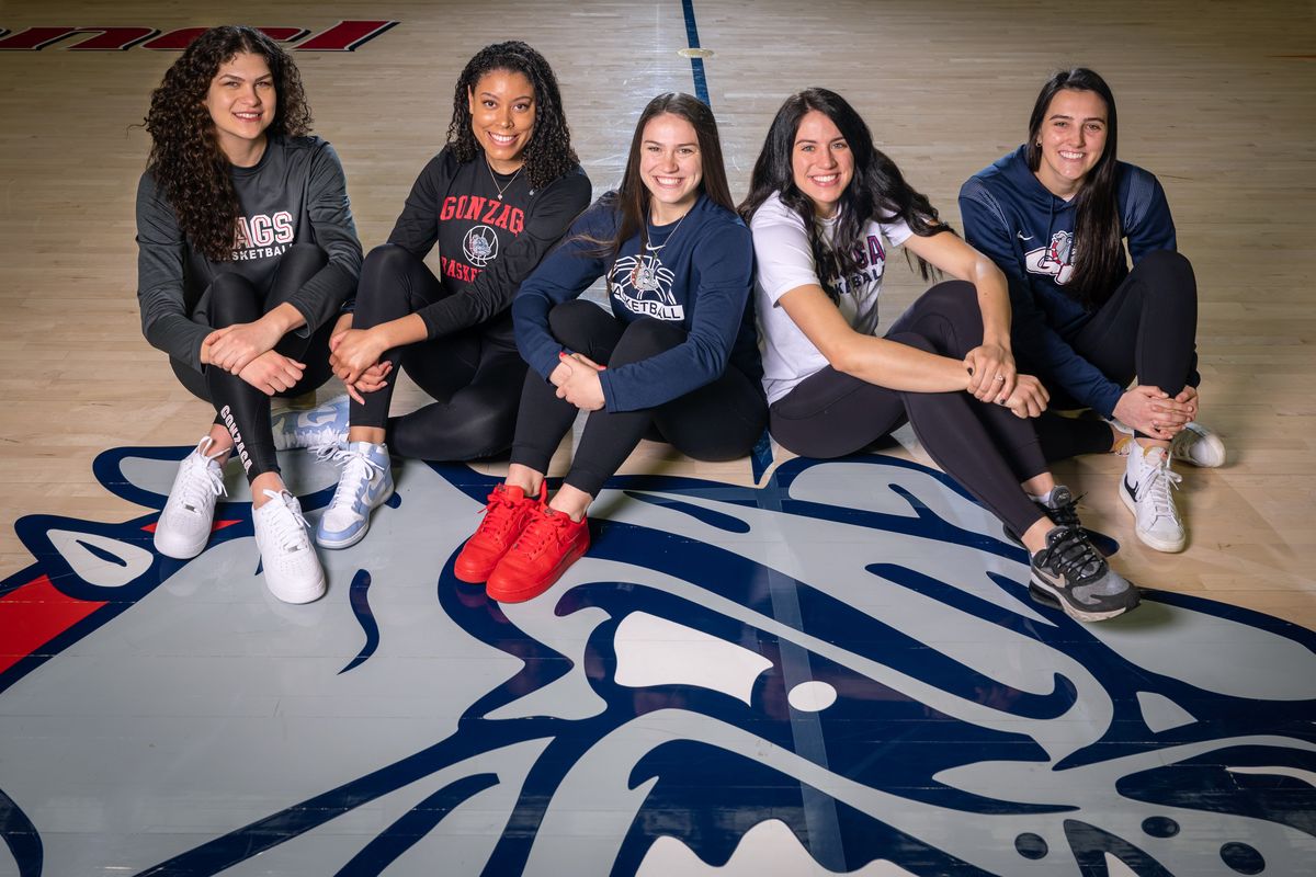 Gonzaga seniors, left to right, Anamaria Virjoghe, Kylee Griffen, Cierra Walker, Melody Kempton and Abby O