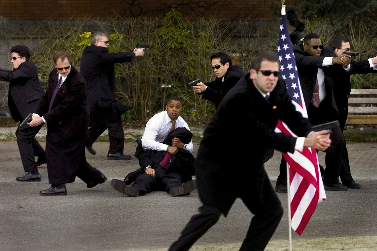 Cuba Gooding Jr. during filming of “End Game” in Spokane in 2005.  (File)