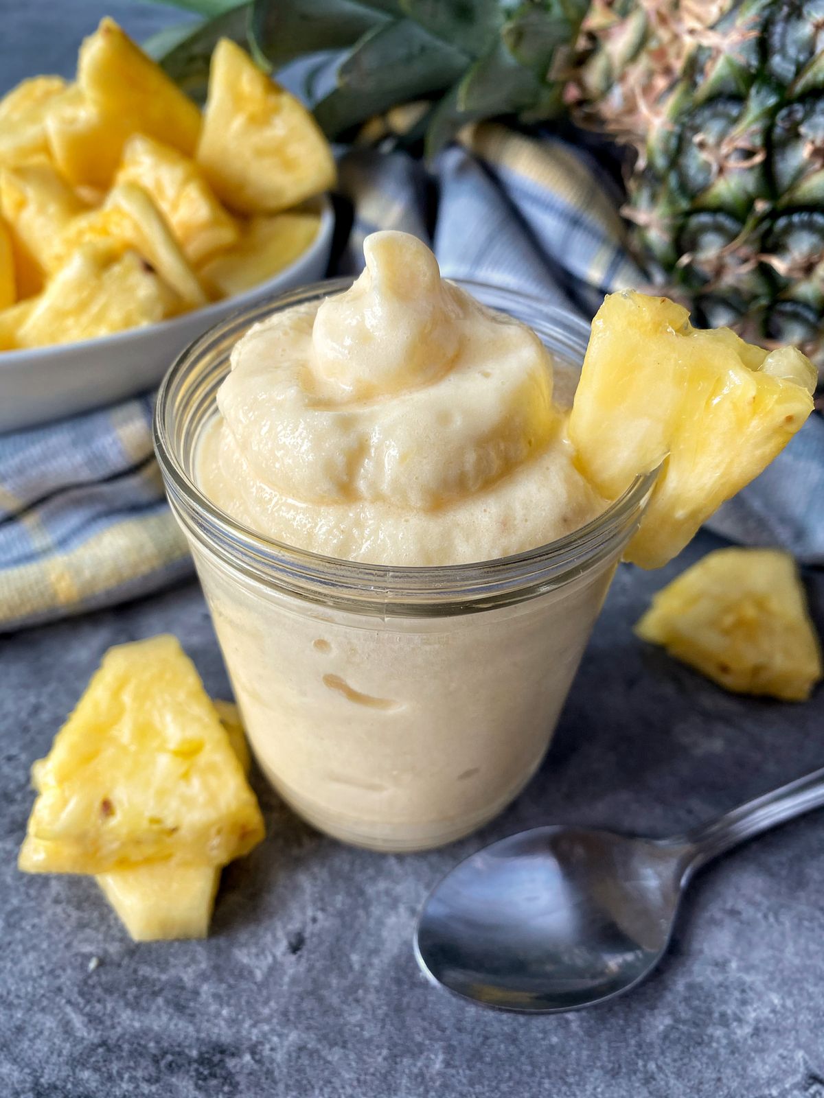 Dole Whip requires only three ingredients: vanilla ice cream, pineapple juice and frozen pineapple chunks.  (Audrey Alfaro/The Spokesman-Review)