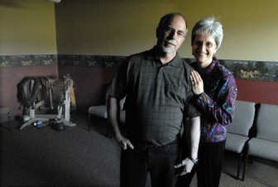 
Kirk and Sally Scammell pose in the Cowboy Room at the Newman Conference Center at 6701 N. Idaho Road. The center hosts an ongoing series of workshops ranging from parenting and family issues to anger management. 
 (J. BART RAYNIAK / The Spokesman-Review)