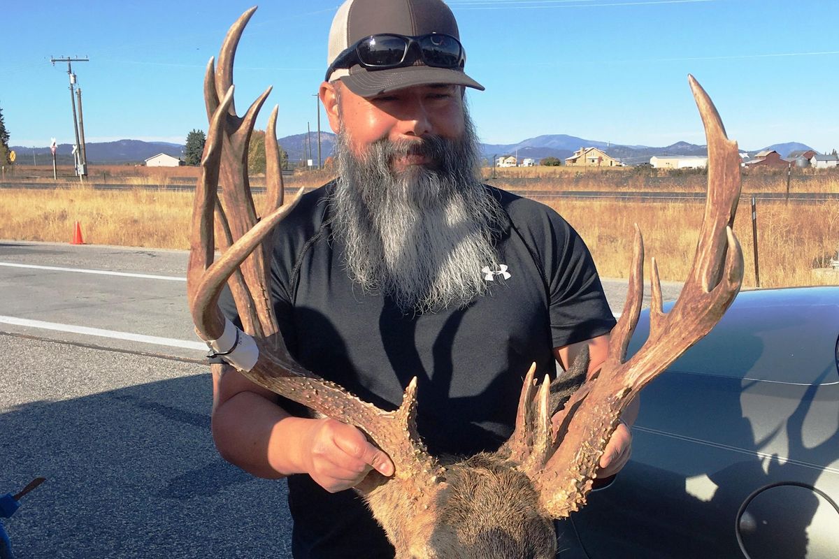 Michael Zavala dropped a trophy buck on his first shot during his first-ever hunt. (WASHINGTON FISH AND WILDLIFE DEPARTMENT)