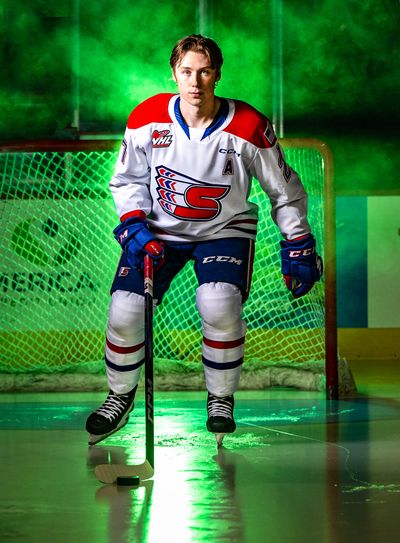 Spokane Chiefs center Berkly Catton is expected to be a high selection in next year’s NHL draft.  (COLIN MULVANY/THE SPOKESMAN-REVIEW)