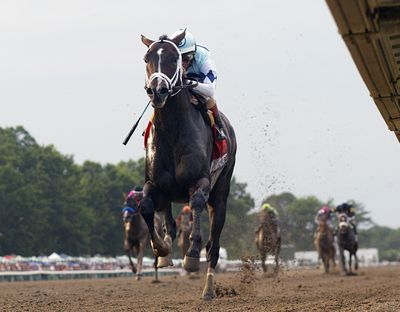 Verrazano, with John Velazquez aboard, dominated the field to win the $1 million Hill Haskell Invitational by nearly 10 lengths. (Associated Press)