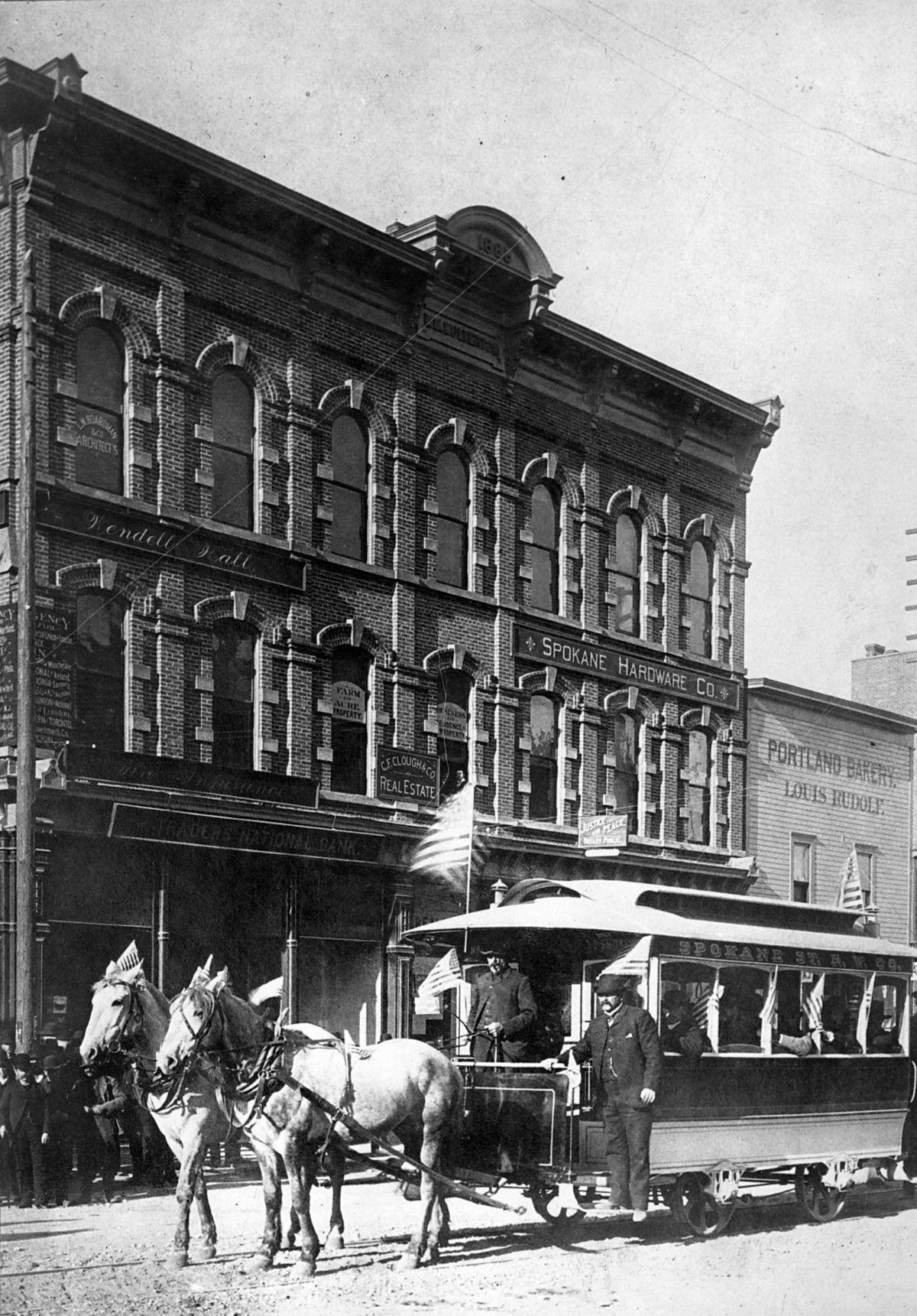 Late 1800s: The Wolverton Block was among Spokane’s largest single properties.
