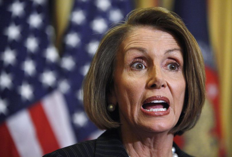 House Speaker Nancy Pelosi of Calif. speaks during a news conference on Capitol Hill in Washington, Friday, March 12, 2010. (Manuel Ceneta / Associated Press)