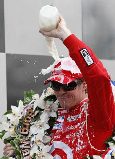 
Scott Dixon douses himself with milk after winning the Indianapolis 500.Associated Press
 (Associated Press / The Spokesman-Review)
