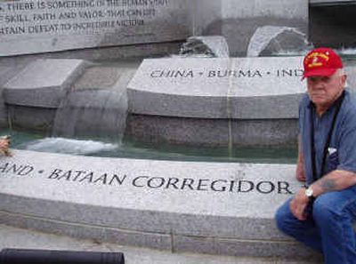 
Roy Weaver, 84, of Coeur d'Alene visited the WWII Monument in Washington, D.C., on May 29. Weaver was a WWII POW.
 (Photo courtesy of Roy Weaver / The Spokesman-Review)