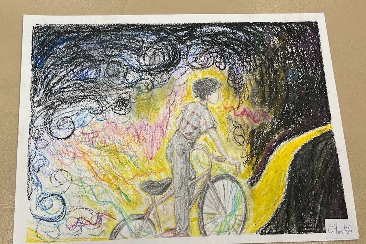 "Path of Hope" by Kaitlyn Graham, first place in the middle school division of the 2024 Jessica Stein Memorial Art Contest. 