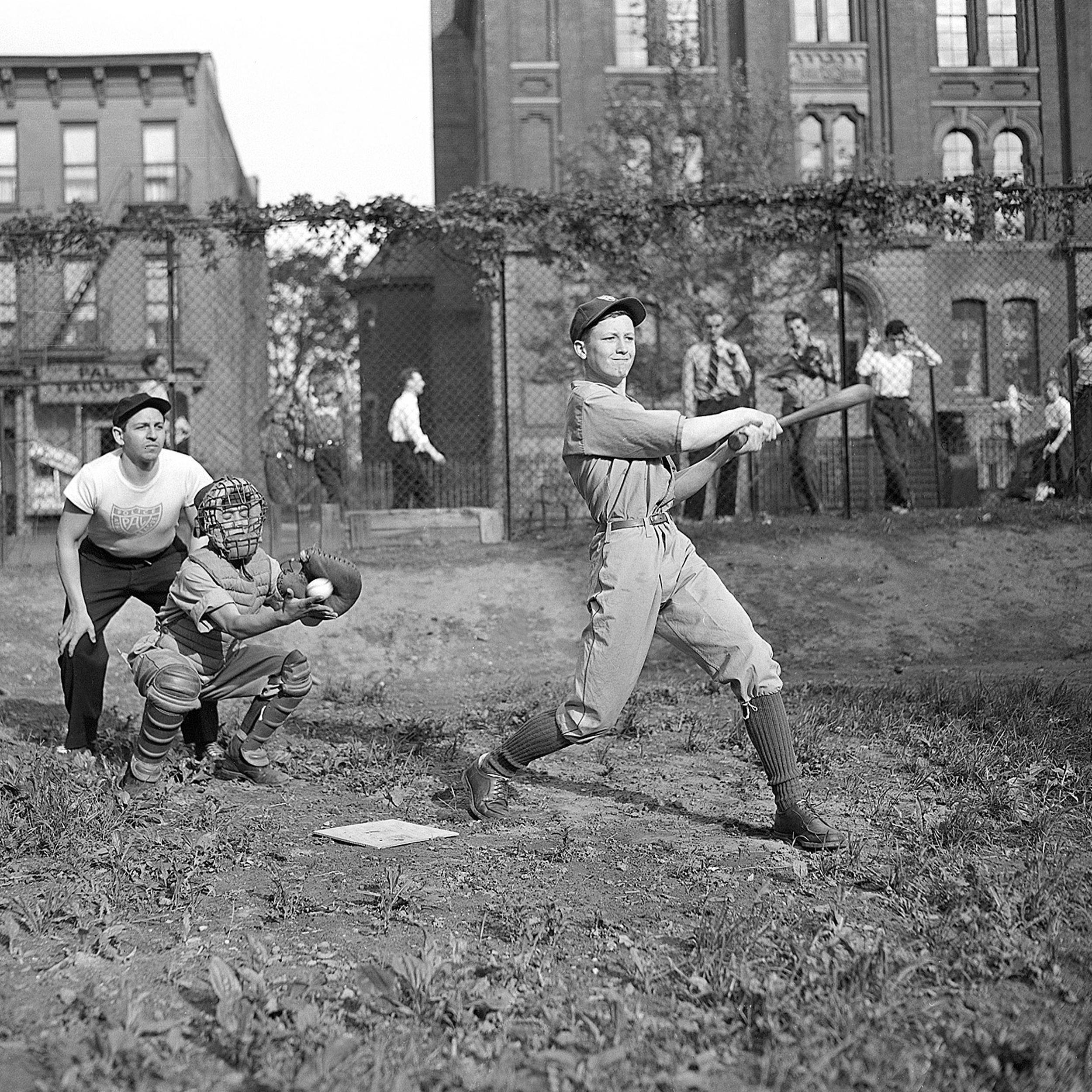 black kids playing baseball