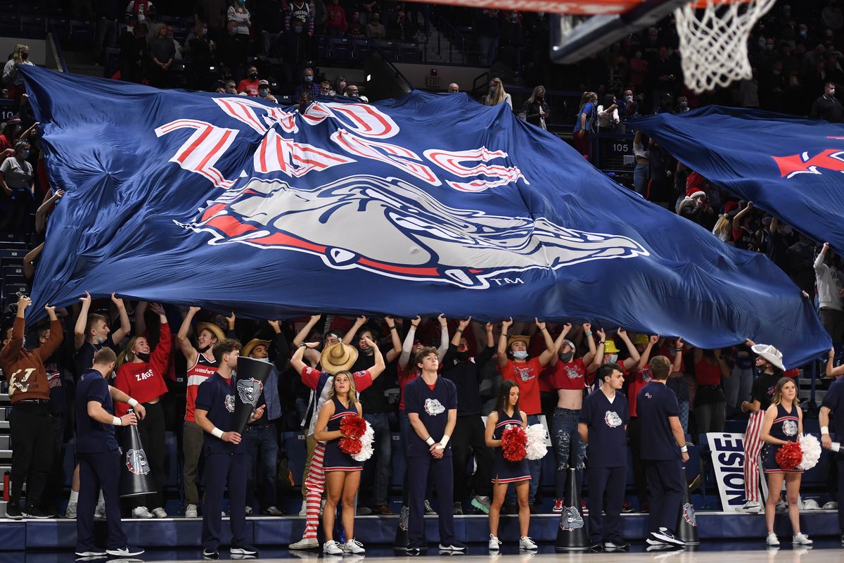 Gonzaga forward Drew Timme, at 6-foot-10, figures to have an advantage inside against Texas Tech on Saturday.  (COLIN MULVANY/THE SPOKESMAN-REVIEW)