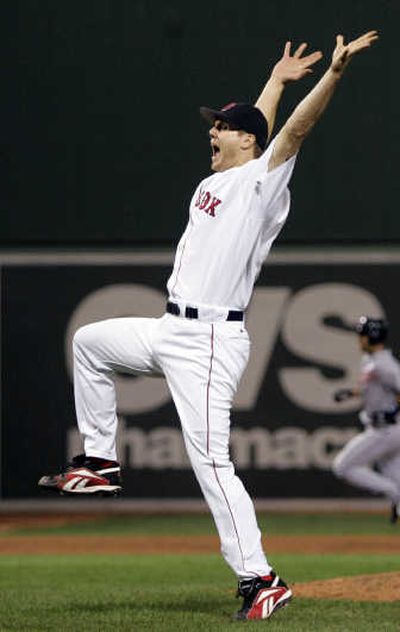 
Red Sox closer Jonathan Papelbon pitched the final two innings to earn a save.Associated Press
 (Associated Press / The Spokesman-Review)