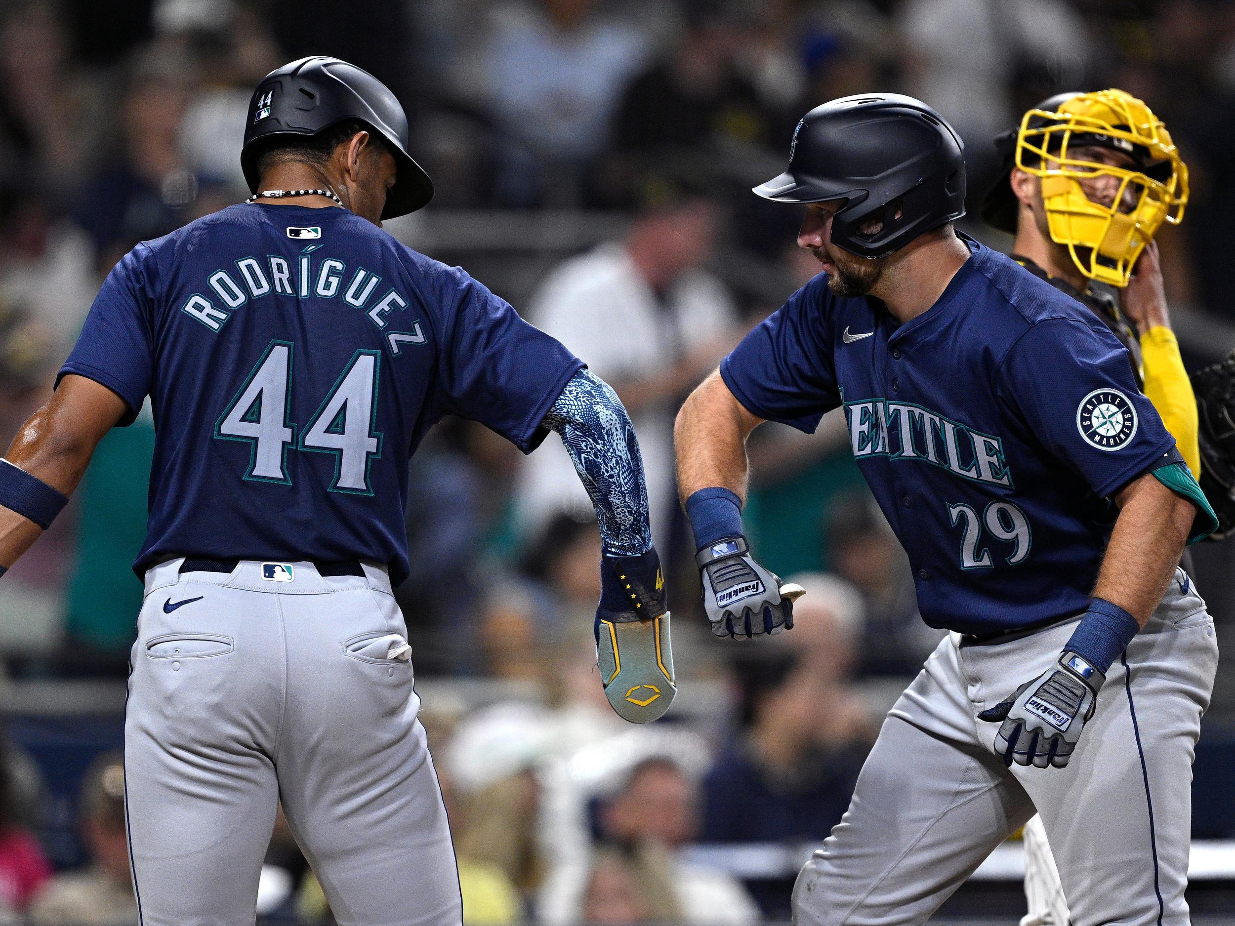 Cal Raleigh homers twice, Julio Rodriguez adds another as Mariners mash  Padres