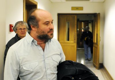 William Tipton, one of three illegally adopted sons of Billy Tipton and Kitty Oakes, leaves the courtroom at the Spokane County Courthouse after a judge  ruled Tuesday that he and his brothers would share their mother’s estate.  (Jesse Tinsley / The Spokesman-Review)