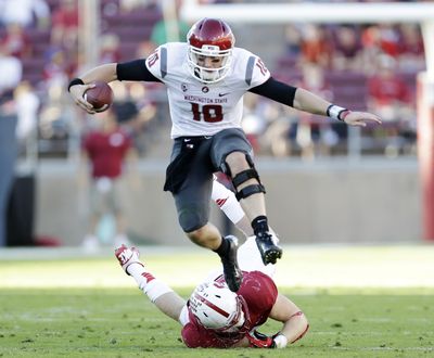 The offensive line needs to keep Washington State quarterback Jeff Tuel upright this week after he was sacked 10 times last week. (Associated Press)