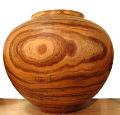 
The wood turned vessels of Ken Goodrich are part of the 