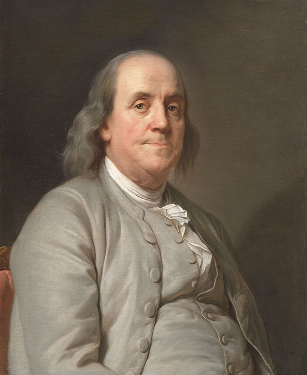 A portrait of Benjamin Franklin, painted by Joseph Siffred Duplessis in 1785.  (National Portrait Gallery)
