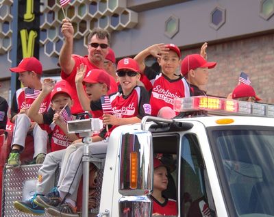 The Sandpoint All-Star baseball team participated in the town's 4th of July Parade Monday. (Marianne Love/Slight Detour photo)