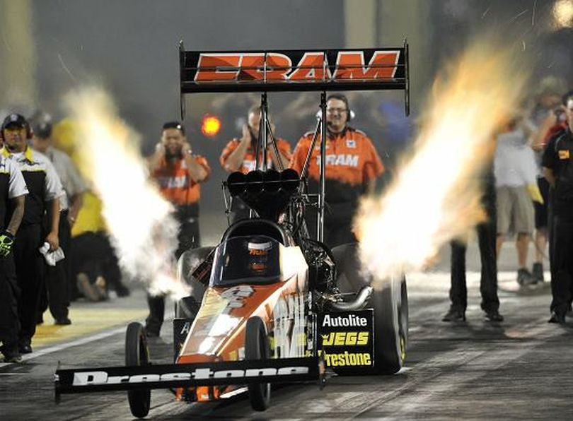 Spencer Massey leads Top Fuel qualifying after Friday's first round  in the NHRA Full Throttle Drag Racing's Mopar Mile High Nationals being held just outside of Denver, Colorado. (Photo courtesy of NHRA)