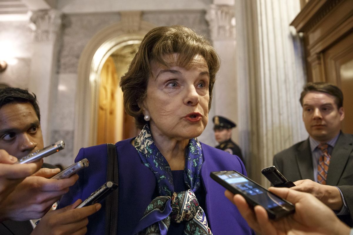 Senate Intelligence Committee Chair Sen. Dianne Feinstein, D-Calif., on Capitol Hill in Washington on Tuesday.