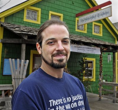 Seth Walser stands outside the November Coalition office in Colville, Wash. Wednesday December 14, 2011. The November Coalition is an educational foundation dedicated to ending perceived injustices of the war on drugs.  (Christopher Anderson)