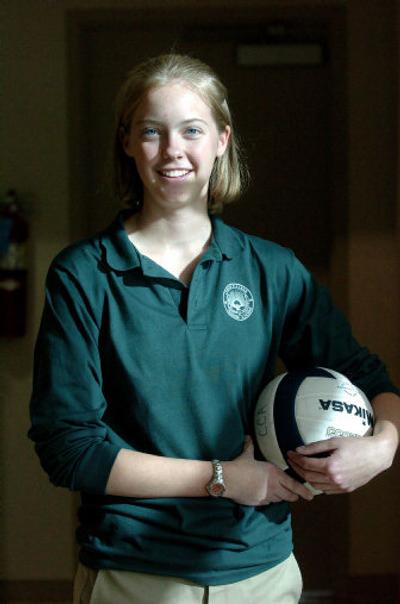
Janie Helgeson is the lone senior on the Coeur d'Alene Charter Academy volleyball team. 
 (Jesse Tinsley / The Spokesman-Review)