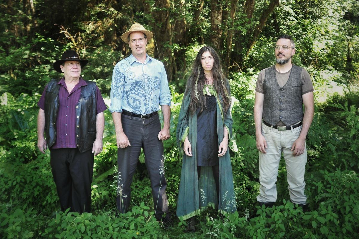 Ray Prestegard, Krist Novoselic, Jillian Raye and Erik Friend are Giants in the Trees. The band is playing two shows in Eastern Washington this weekend – on Friday at the Big Dipper in Spokane and on Saturday at Republic Brewing Co. in Republic. (Megan Blackburn)