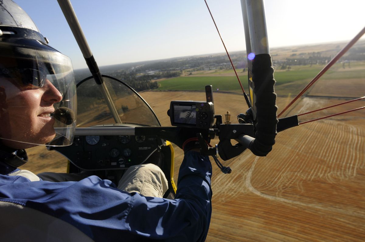 Of travel via trike, or aerotrekking, Denny Reed says:  “The sport chooses you. You know it as soon as you take off for the first time.”    (Photos by Jesse Tinsley / The Spokesman-Review)