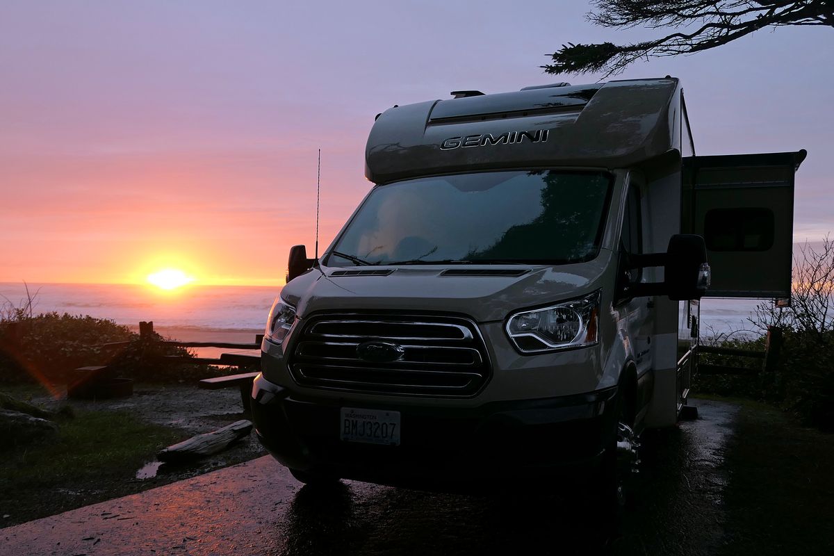Sunset on campsite No. D35 at Kalaloch Campground. (John Nelson)