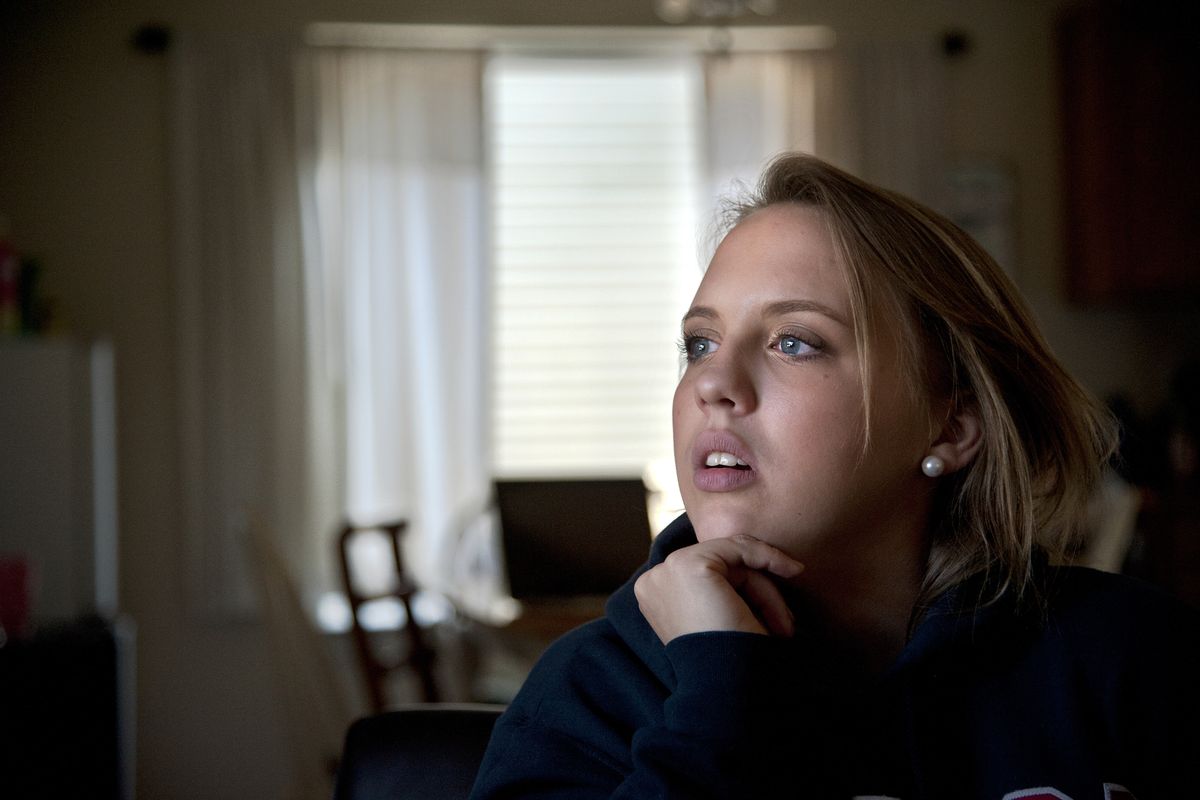 Cancer survivor Carissa Outen says she values love most of all in her life. After five years of study, Outen will graduate today from Gonzaga University. (Dan Pelle)