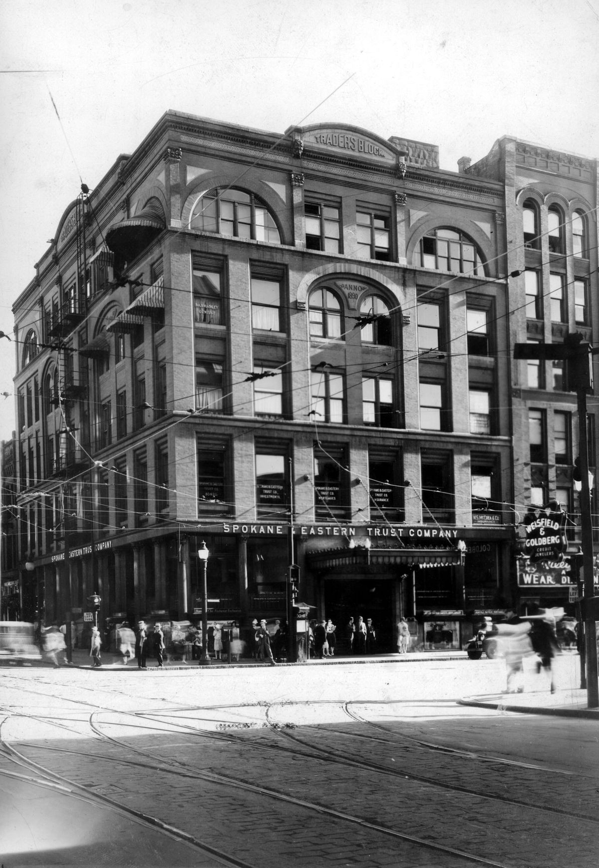 The Spokane and Eastern Trust Company building, pictured in 1930, a year before it was razed. (File)