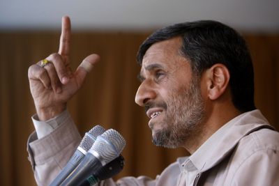 Iranian President Mahmoud Ahmadinejad speaks during his visit to Semnan, Iran, on Wednesday.  (Associated Press / The Spokesman-Review)