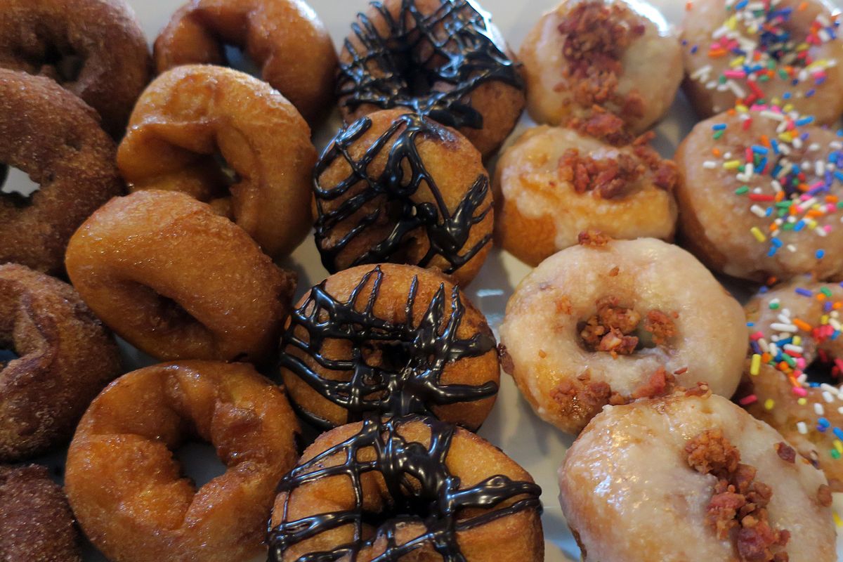 On Deck Donuts come with a selection of dipping sauces and toppings. (John  Nelson / The Spokesman-Review)