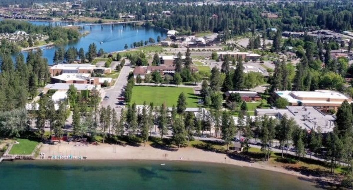 Aerial view of North Idaho College in Coeur d