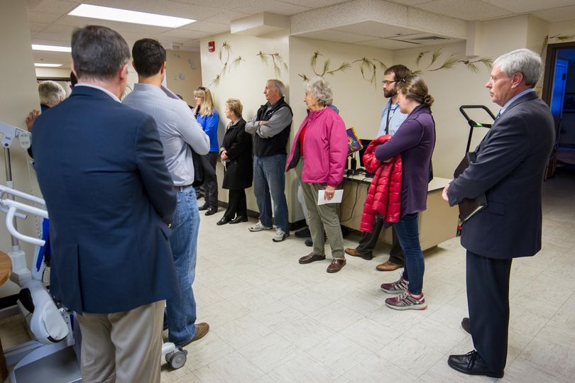 Members of the Joint Finance-Appropriations Committee tour State Hospital South on Friday (Idaho Public TV / Aaron Kunz)