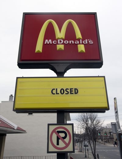 A seasonal McDonald’s is closed for the winter in Lake George, N.Y. (Associated Press)