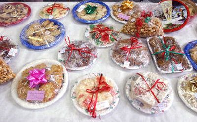 
Pies, brownies, cookies, cakes, rolls and candies are always favorites at holiday bazaars.
 (File / / The Spokesman-Review)