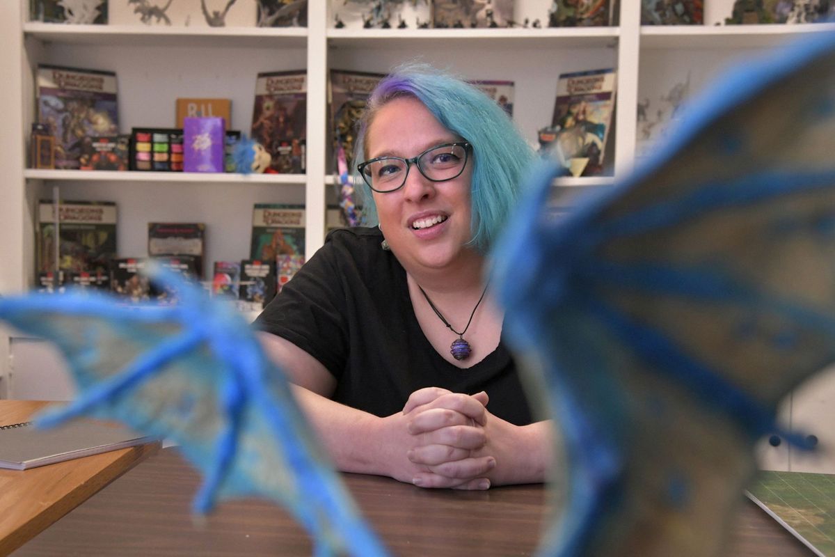 Charlene MacPherson, a therapist in Linthicum, Maryland, uses role-playing games to help clients work on their mental health.   (Amy Davis/The Baltimore Sun/TNS)