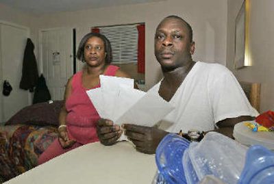 
Mitchell McFadden and his wife Rena lost their home and are living in a bi-weekly rental hotel. 
 (Associated Press / The Spokesman-Review)