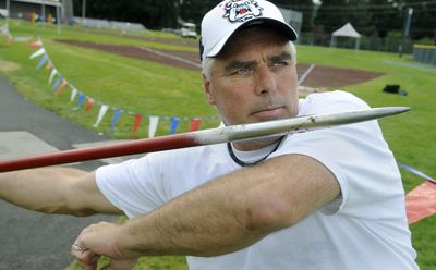 Gene Lorenzen rediscovered the javelin many years after his successful days at East Valley High and Washington State University.  (Dan Pelle / The Spokesman-Review)