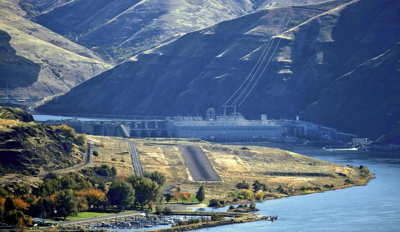 This Oct. 19, 2016, file photo shows the Lower Granite Dam on the Snake River in Washington. (Jesse Tinsley / The Spokesman-Review)