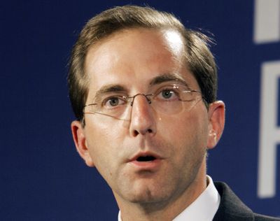 In this May 1, 2006 file photo, former Deputy U.S. Health and Human Services Secretary Alex Azar, speaks at a meeting in Jackson, Miss. (ROGELIO SOLIS / Associated Press)