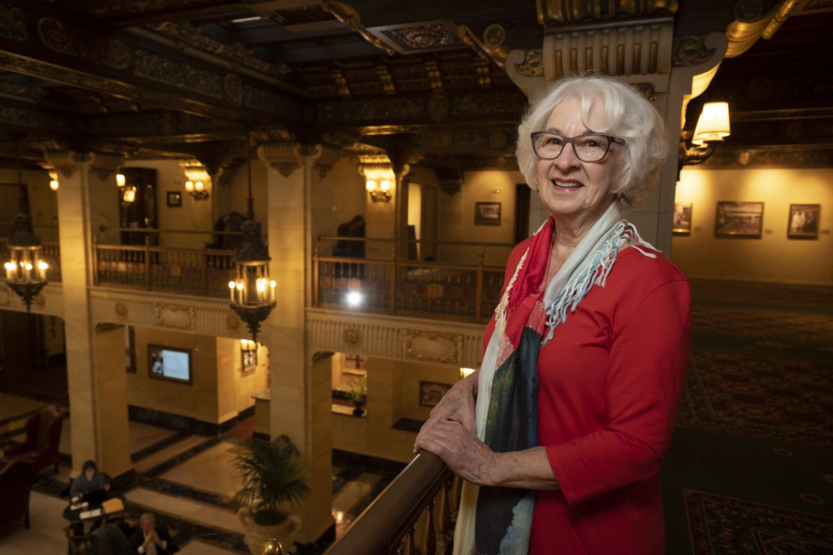 Christmas Tree Elegance is marking its 40th year and still going strong, backed by an army of volunteers. Since 1987, Peggy Springer has been one of those workers, including 20 years as head of ticket sales for the fundraiser that fills the Historic Davenport Hotel with the sparkle of elaborately-decorated holiday trees.  (Jesse Tinsley/THE SPOKESMAN-REVI)