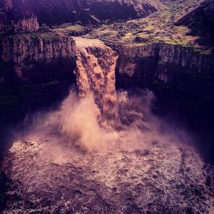 Palouse Falls thunders with the river at flood stage on March 31, 2012. (Brian Jamieson)