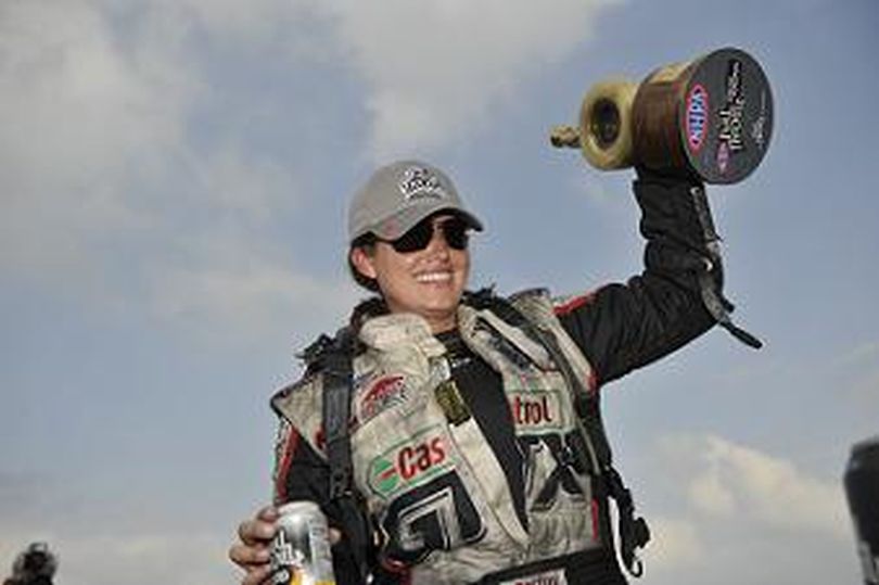 Ashley Force-Hood wins U.S. Nationals Funny Car event at Indy. (Photo courtesy of NHRA) (The Spokesman-Review)