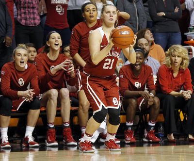 Oklahoma's Gabbi Ortiz helped the No. 19 Sooners come from behind to defeat Texas Tech on Saturday. (Nate Billings / Associated Press)
