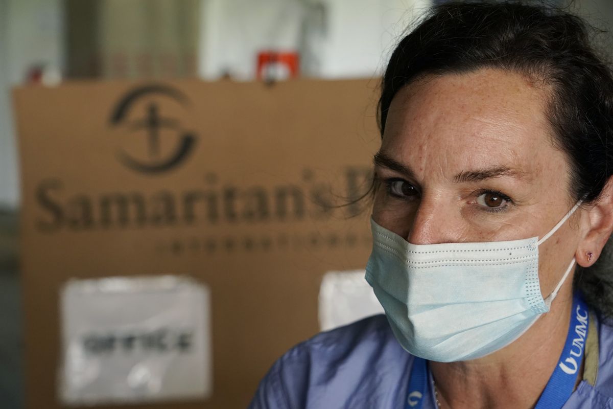 Kelly Sites, a nurse and team leader with the Samaritan