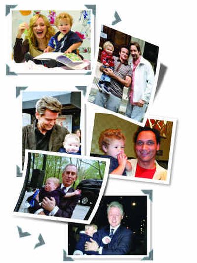 
Among the celebrities posing with Jeremy Zorek (clockwise from top left): Madonna, Robin Williams, David Duchovny, Jimmy Smitts, Former President Bill Clinton, New York mayor Michael Bloomberg and actor Pierce Brosnan. 
 (Staff photo illustration; Associated Press photos / The Spokesman-Review)