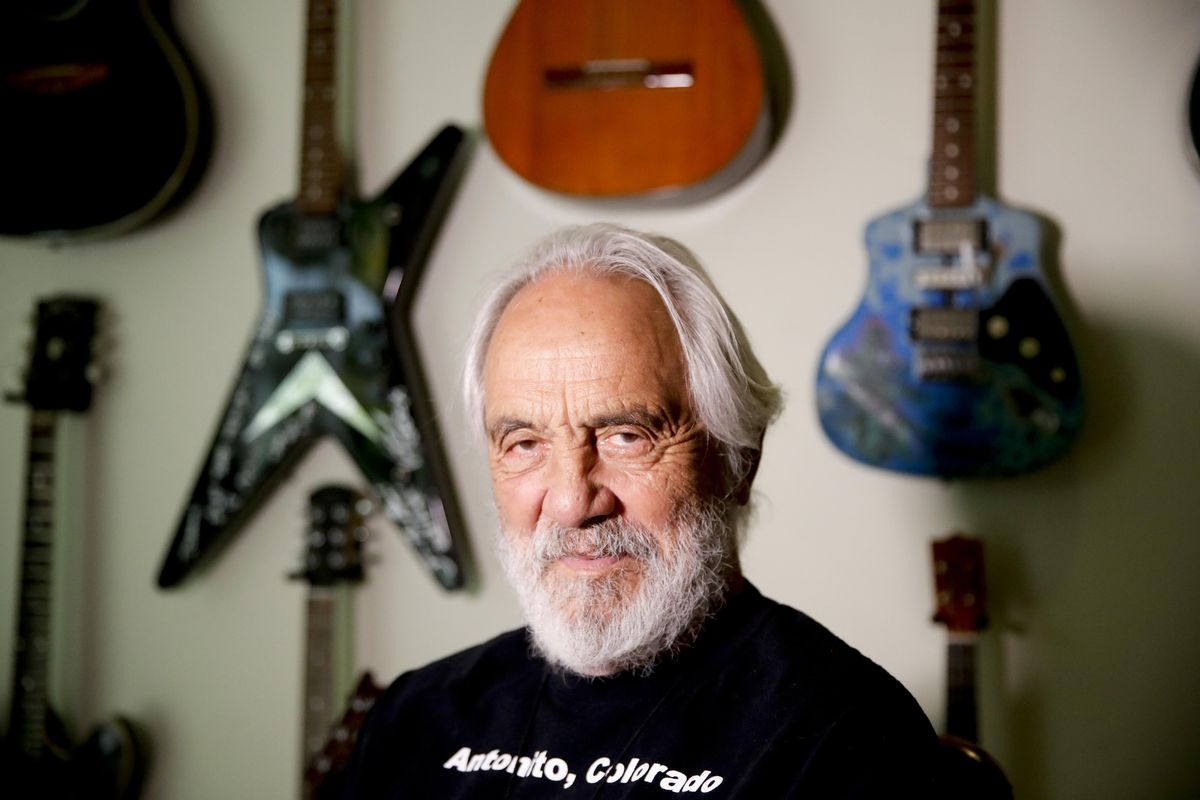 Tommy Chong poses for a picture at his home Tuesday, May 15, 2018, in Los Angeles. About to turn 80, Chong says he never doubted he’d live to see the day when marijuana would be legal in one form or another in 30 states across the country. Now, with his own Chong’s Choice line of artisanal pot, Chong prepares to celebrate his 80th birthday this week with a gentle I-told-You-So. (Chris Carlson / AP)