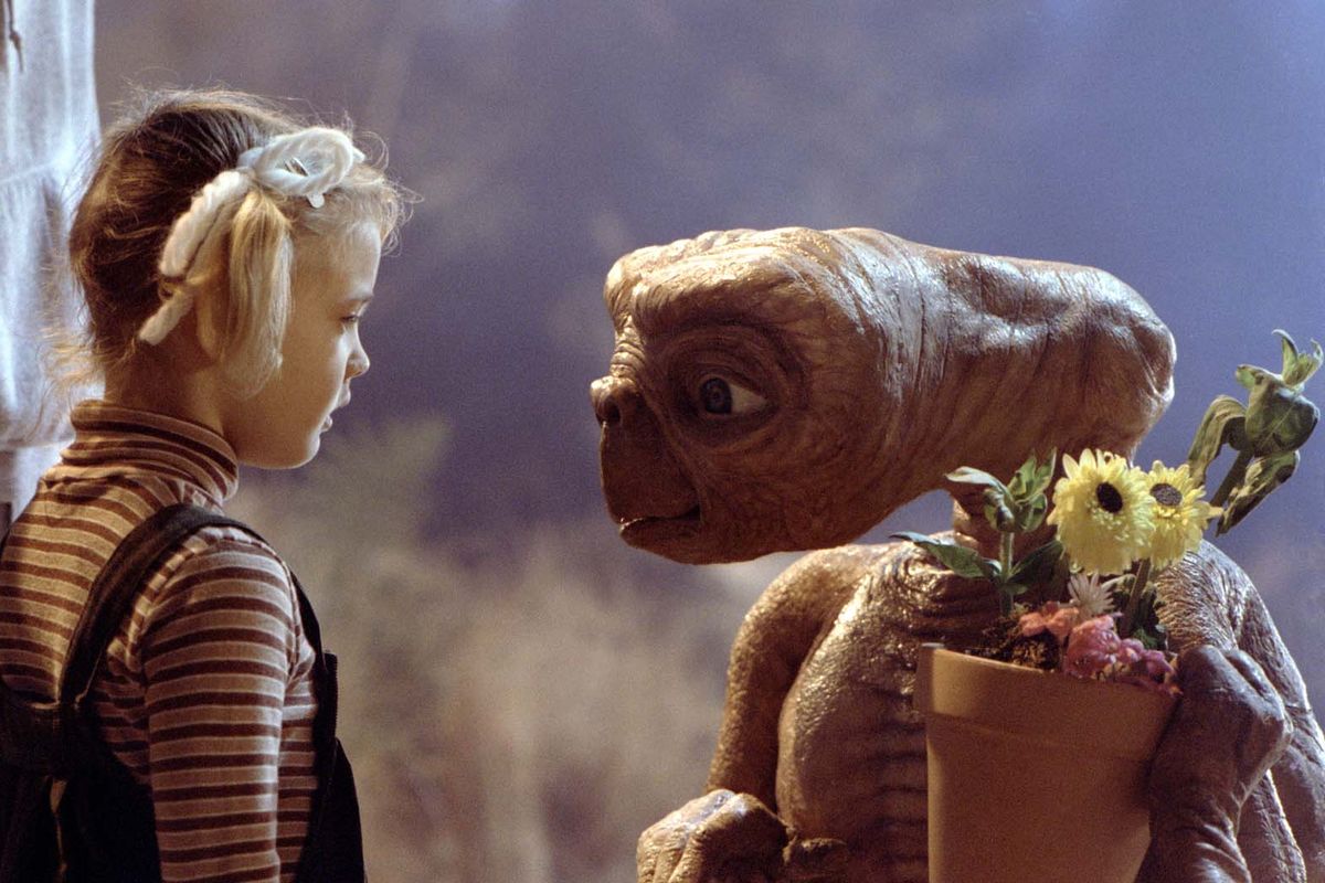 Gertie (Drew Barrymore) says goodbye to E.T. in the 20th anniversary version of "E.T.: The Extra-Terrestrial." (Bruce McBroom/Associated Press)