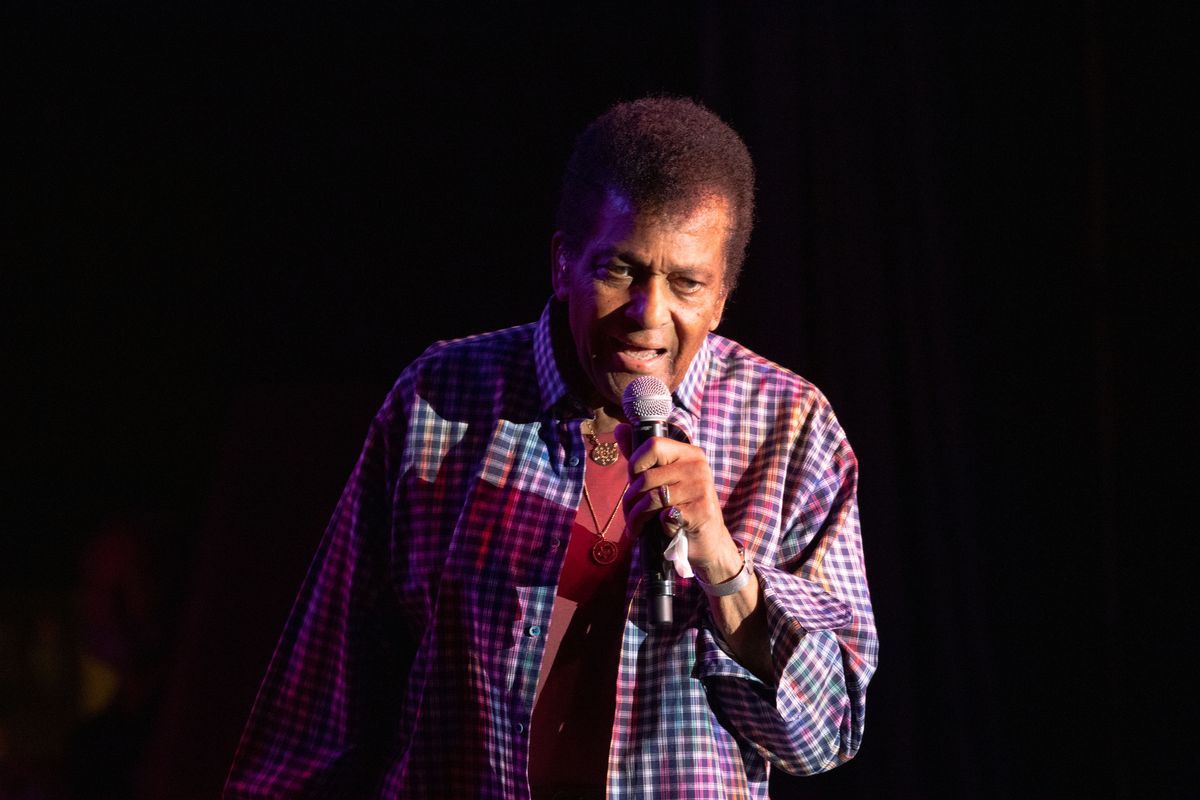 Singer Charley Pride performs during his sold-out show inside Pend Oreille Pavilion at Northern Quest Resort & Casino on May 30, 2019, in Airway Heights.  (Colin Mulvany/The Spokesman-Review)